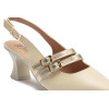 Zapatos de salón destalonados Pitillos 10517 en beige para mujer
