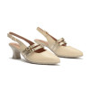 Zapatos de salón destalonados Pitillos 10517 en beige para mujer