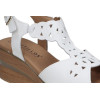 Sandalias con cuña Pitillos 10351 en blanco para mujer