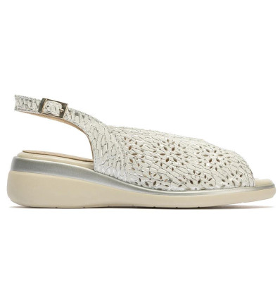 Sandalias cómodas Pitillos 10342 en plata para mujer
