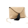 Bolso bandolera de rafia con flecos TRUMBULL 75496 en natural