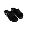 Sandalias con cuña WINN 74512 en negro para mujer