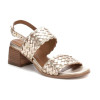 Sandalias con tacón Carmela 162381 en oro para mujer
