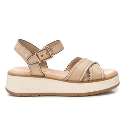 Sandalias cómodas Carmela 162245 en beige para mujer