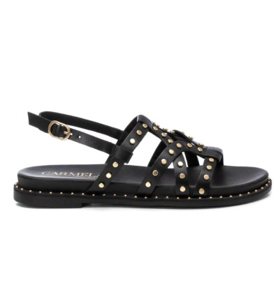 Sandalias planas 162392 en negro para mujer