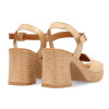 Sandalias con tacón Paula Urban 32-743 en platino para mujer