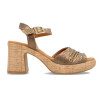 Sandalias con tacón Paula Urban 32-743 en bronce para mujer