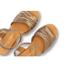 Sandalias con tacón Paula Urban 32-743 en bronce para mujer