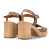 Sandalias con tacón Paula Urban 32-743 en bronce para mujer