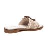 Sandalias mules planas 162415 en beige para mujer
