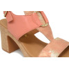 Sandalias de tacón Paula Urban 32-747 Picasso en papaya para mujer