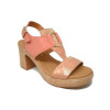 Sandalias de tacón Paula Urban 32-747 Picasso en papaya para mujer