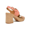 Sandalias de tacón Paula Urban 32-747 Picasso en papaya para mujer