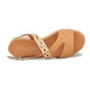 Sandalias planas Paula Urban 30-723 Sunset en platino