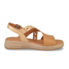 Sandalias planas Paula Urban 30-723 Sunset en platino