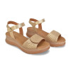 Sandalias ajustables Paula Urban 24-634 Bogota en champán