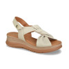 Sandalia con cuña Paula Urban 24-335 en off para mujer