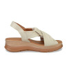 Sandalia con cuña Paula Urban 24-335 en off para mujer