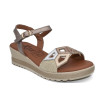 Sandalias con cuña Tekila S-2108 en beige para mujer