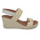 Sandalias con cuña Tekila 8463 en beige para mujer