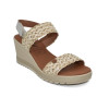 Sandalias con cuña Tekila 8463 en beige para mujer