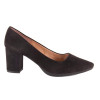 Zapato de salón Chamby 5260 en ante negro para mujer