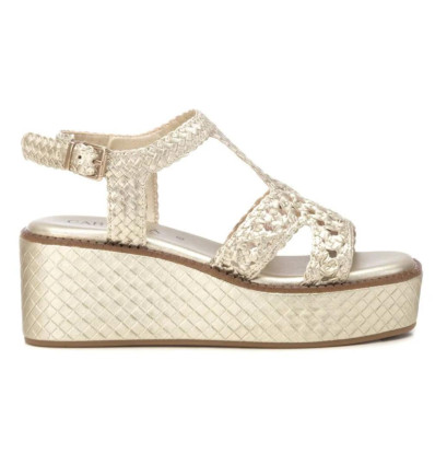 Sandalias con plataforma Carmela 162231 en oro para mujer