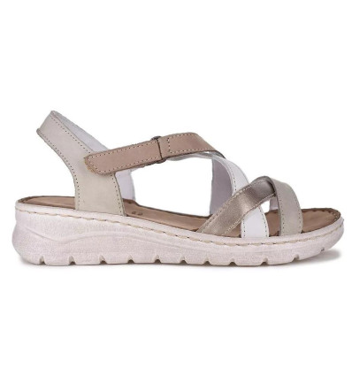 Sandalias planas Walk & Fly VALENCIA 3394 47611 en perla para mujer