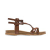 Sandalias planas bio romanas Porronet Selena 3133 en moka