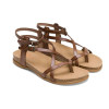 Sandalias planas bio romanas Porronet Selena 3133 en moka