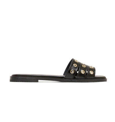 Sandalias planas con tachuelas Porronet Venus 3119 en negro para mujer