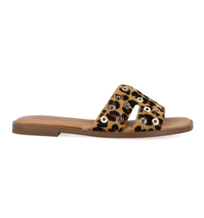 Sandalias planas Porronent VILMA 3117 en leopardo