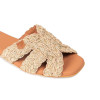 Sandalias planas Popa Durban para mujer en oro