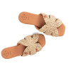 Sandalias planas Popa Durban para mujer en oro