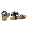 Sandalias planas Romanas Porronet Selena 3133 en negro para mujer