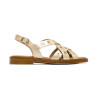 Sandalias planas Porronet Mónica 3125 en dorado