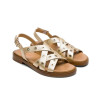 Sandalias planas Porronet Mónica 3125 en dorado