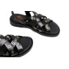 Sandalias planas Porronet Mónica 3125 en negro