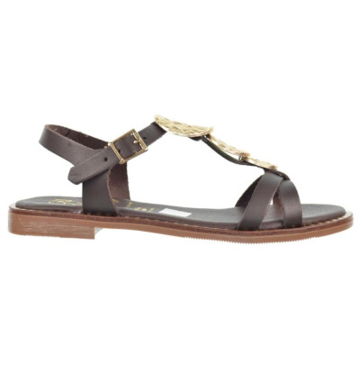 Sandalias planas Oh! My Sandals Edurne 5767 en marrón para mujer