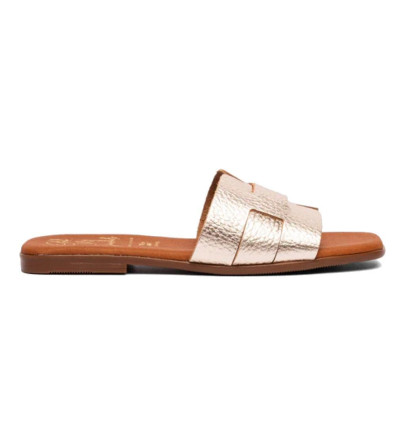 Sandalias planas Oh! My Sandals Alexia 5550 en champán para mujer