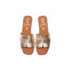 Sandalias planas Oh! My Sandals Alexia 5550 en champán para mujer