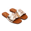 Sandalias planas Oh! My Sandals Alexia 5550 en champán para mujer