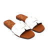 Sandalias planas Oh! My Sandals Alexia 5550 en blanco para mujer