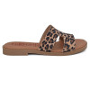 Sandalias planas TEKILA 141 en leopardo para mujer