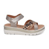 Sandalias con cuña Chamby 912 en titán para mujer