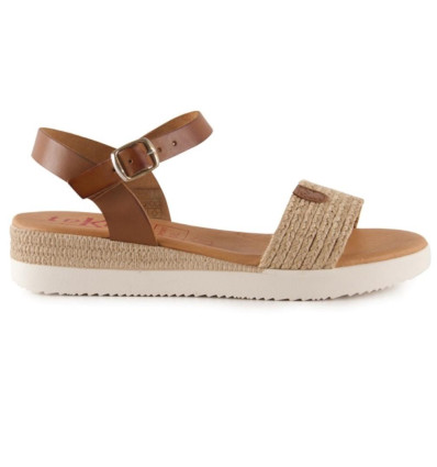 Sandalias con cuña Tekila 1263 en natural para mujer
