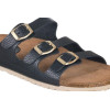 Sandalias planas cómoda Inter Bios 7231 en negro para mujer
