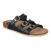 Sandalias planas cómoda Inter Bios 7231 en negro para mujer