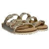 Sandalias planas Inter Bios 7231 en platino para mujer