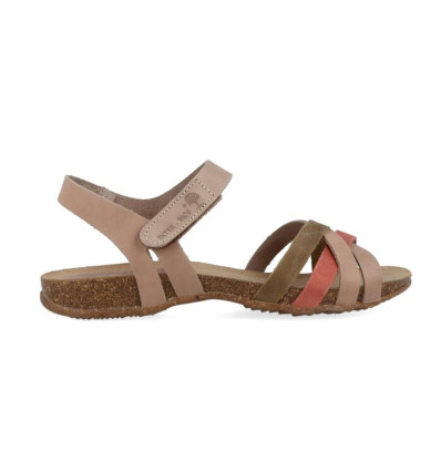 Sandalias cómodas Inter Bios 4486 en beige para mujer